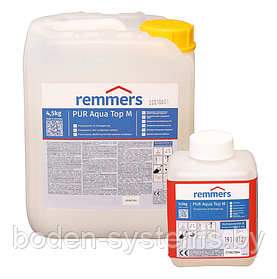 Remmers PUR Aqua Top M (5 кг) - матовый водный прозрачный 2-компонентный запечатывающий полиуретановый лак