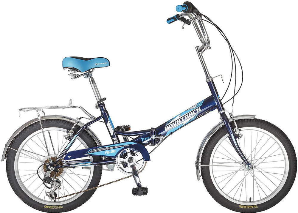 Велосипед NOVATRACK 20" складной, FS30, синий.