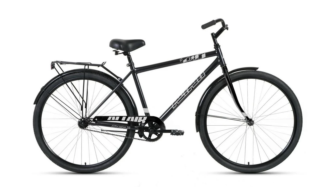Велосипед ALTAIR CITY 28 high (28" 1 ск. рост. 19") 2022, темно-серый/серебристый, RBK22AL28018
