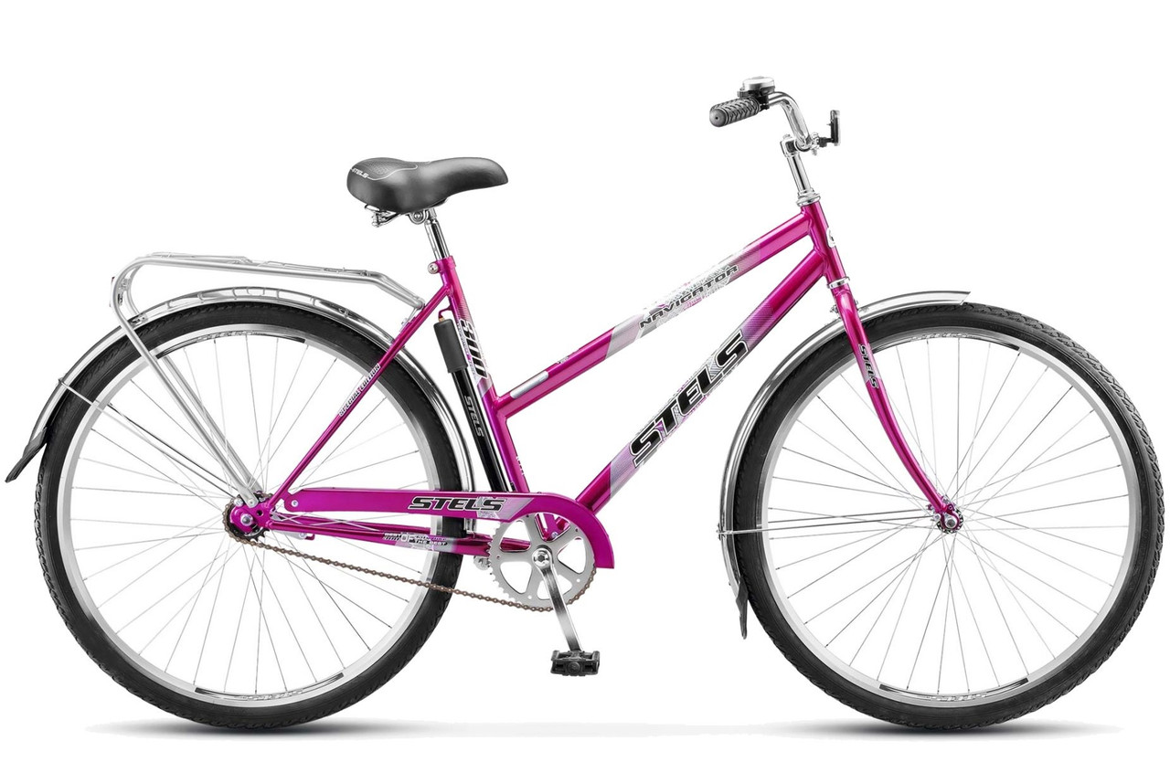 Велосипед 28" Stels Navigator 300 Lady 1-ск. (+КОРЗИНА) Z010 Фиолетовый,LU070379