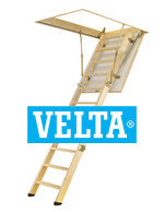 Чердачная складная лестница VELTA для домов, дач, гаражей и иных помещений