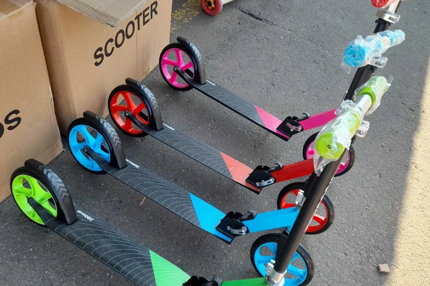 Детский двухколесный самокат Scooter арт. 2036 алюминиевый, колесо 200 мм до 100 кг