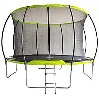 Батут Fitness Trampoline GREEN 14 FT Extreme INSIDE (4 опоры) с внутренняя сеткой 425 см