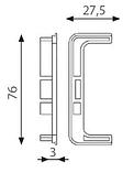 SCILM Комплект торцевых пластиковых П- образных заглушек (2 шт) для Gola профиля 8007 TGCSP0160-13, фото 2