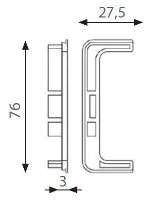 SCILM Комплект торцевых пластиковых П- образных заглушек (2 шт) для Gola профиля 8007 TGCSP0160-13 - фото 2 - id-p176438404