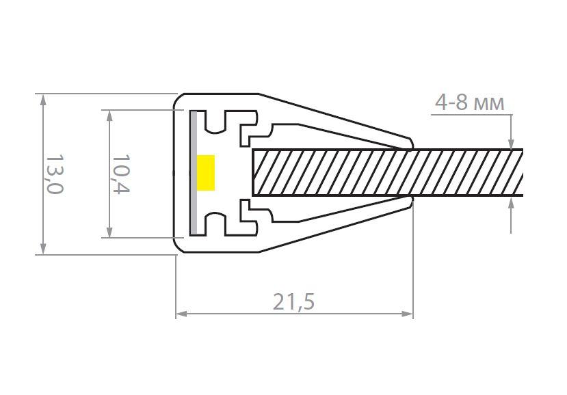 Профиль-клипса LED LINE SYSTEM - фото 2 - id-p176438924