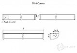 Мебельный светодиодный светильник MINI CORNER для модуля 900 мм, 4000K, 12V, 900 мм, фото 2