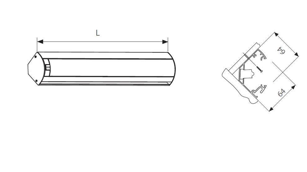 Мебельный светодиодный светильник CORNER-S, 4000K, 220v, 900 мм - фото 2 - id-p176438985