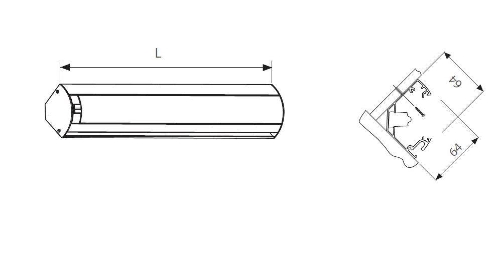 Мебельный светодиодный светильник CORNER-S, 4000K, 230V, 1200 мм - фото 2 - id-p176438988