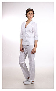 Медицинские брюки, женские (без отделки, цвет белый)