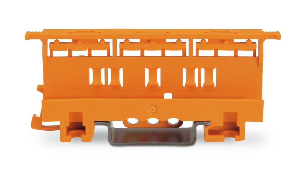 Адаптер монтажный для винт. крепления зажимов 221 серии или на DIN-рейку, оранжевый - фото 1 - id-p176462340