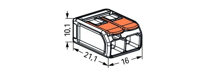 Клемма универсальная WAGO без пасты на 2 проводника до 6 мм2 с рычагами - фото 3 - id-p176462341