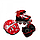 Раздвижные роликовые коньки 3 в1 (+шлем и защита) Светящиеся колеса 4 цвета, фото 3