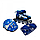 Раздвижные роликовые коньки 3 в1 (+шлем и защита) Светящиеся колеса 4 цвета, фото 4