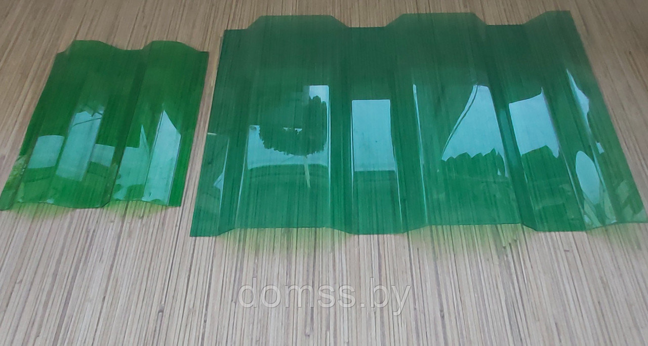 Кровельная монолитная трапеция Зеленая 1050*2000*0,8мм. Профилированный монолитный поликарбонат Borrex - фото 3 - id-p85900762
