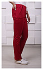 Медицинские брюки, женские стрейч (цвет малиновый), фото 2
