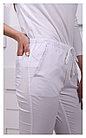 Медицинские брюки, женские стрейч(цвет белый), фото 2