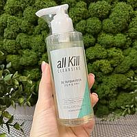 Очищающее гидрофильное масло-пенка для лица освежающее All Kill Cleansing Oil To Foam Fresh 155 мл Holika Holi