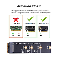 Переходник адаптер для установки M.2 NGFF To Macbook 2013-2017 SSD