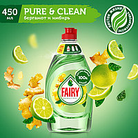 Fairy Pure & Clean Бергамот и Имбирь 450 мл Средство / жидкость для мытья посуды