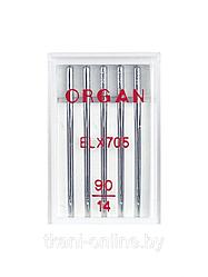 Иглы для распошивальных машин и оверлоков Organ ELx705 №90,5 шт