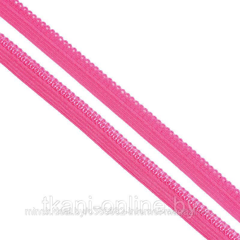 Резинка бельевая ажурная 10 мм Ярко-розовая