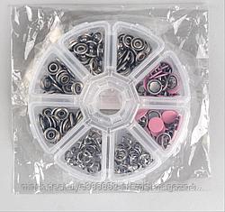 Кнопки рубашечные розовые закрытые в контейнере , d = 9,5 мм (50 шт)