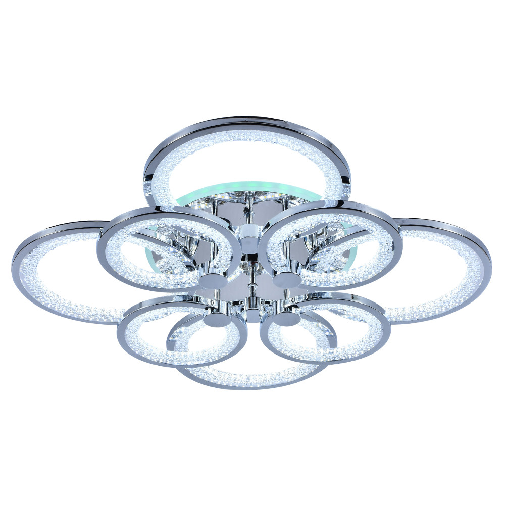 Светодиодная люстра 8002/4+4 CHR 192W+8W RGB