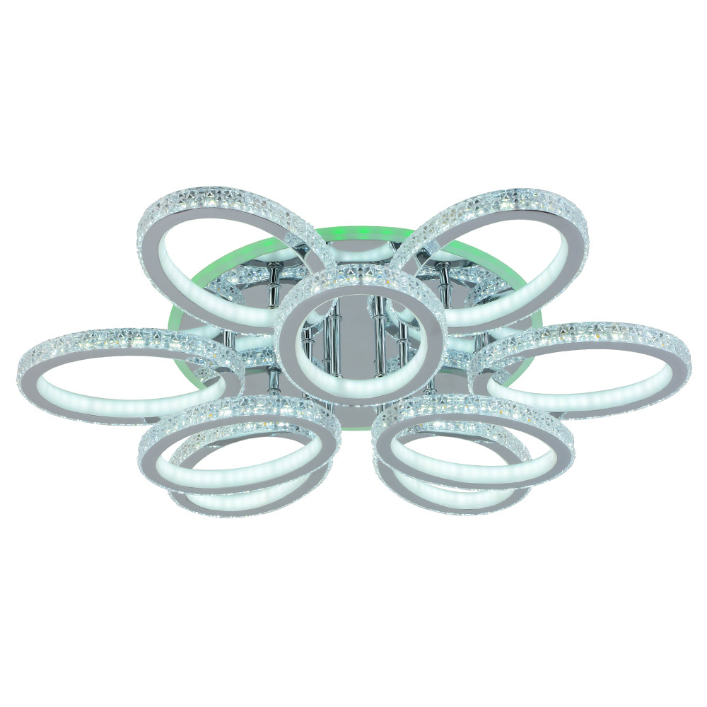 Светодиодная люстра 8033/6+3 CHR 324W+10W RGB
