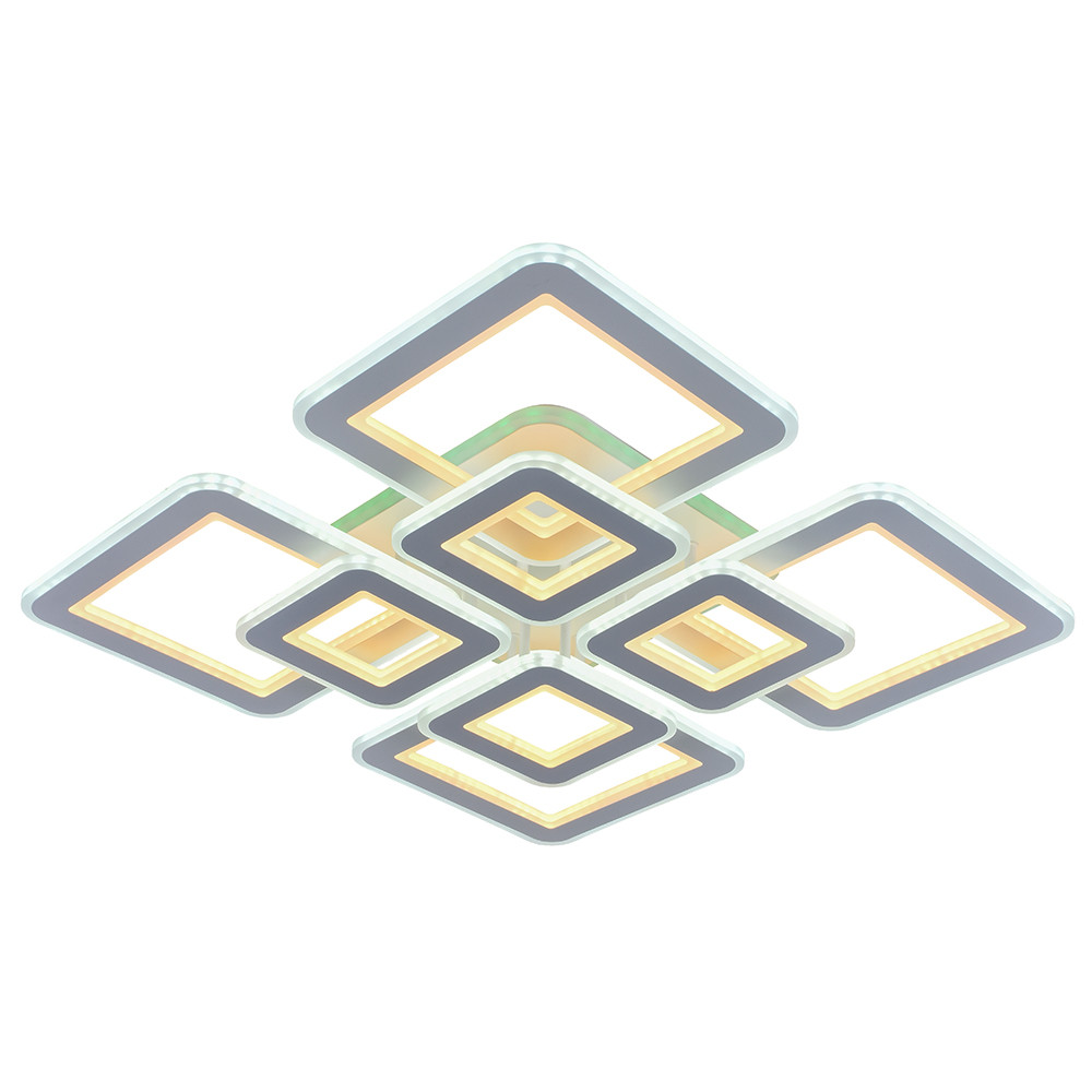 Светодиодная люстра 8882/4+4B WHT 208W+10W RGB