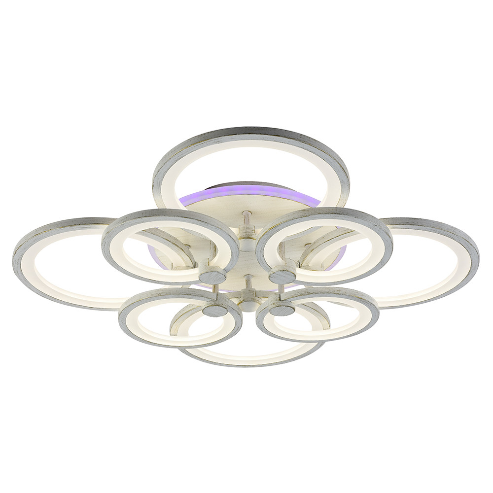 Светодиодная люстра 8077/4+4 PGD 192W+11W RGB