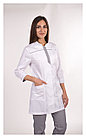 Медицинский жакет, женский (отделка с-серая, цвет белый), фото 5