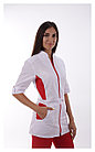 Медицинский костюм, женский (цвет белый, красный), фото 2