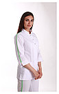 Медицинский костюм, женский, 145 (отделка лайм, цвет белый), фото 2