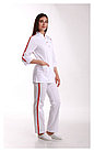 Медицинский костюм, женский, 145 (отделка красная, цвет белый), фото 2