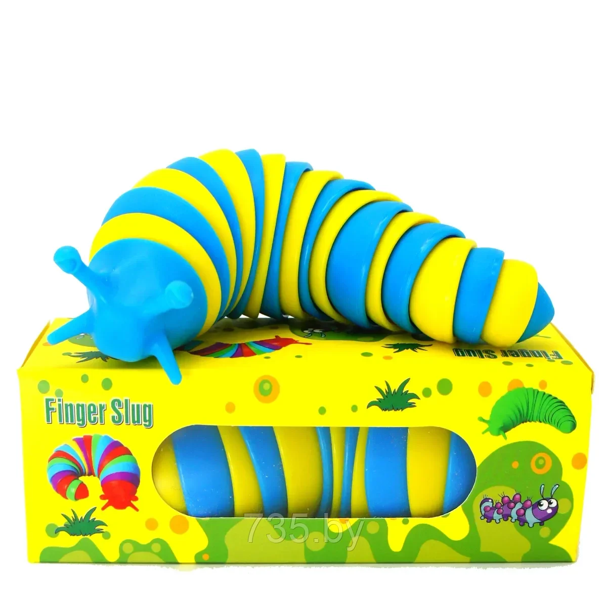 Игрушка антистресс Слизень Finger Slug / Погремушка гусеница / Развивающая игрушка 3D слизень - фото 9 - id-p176508596