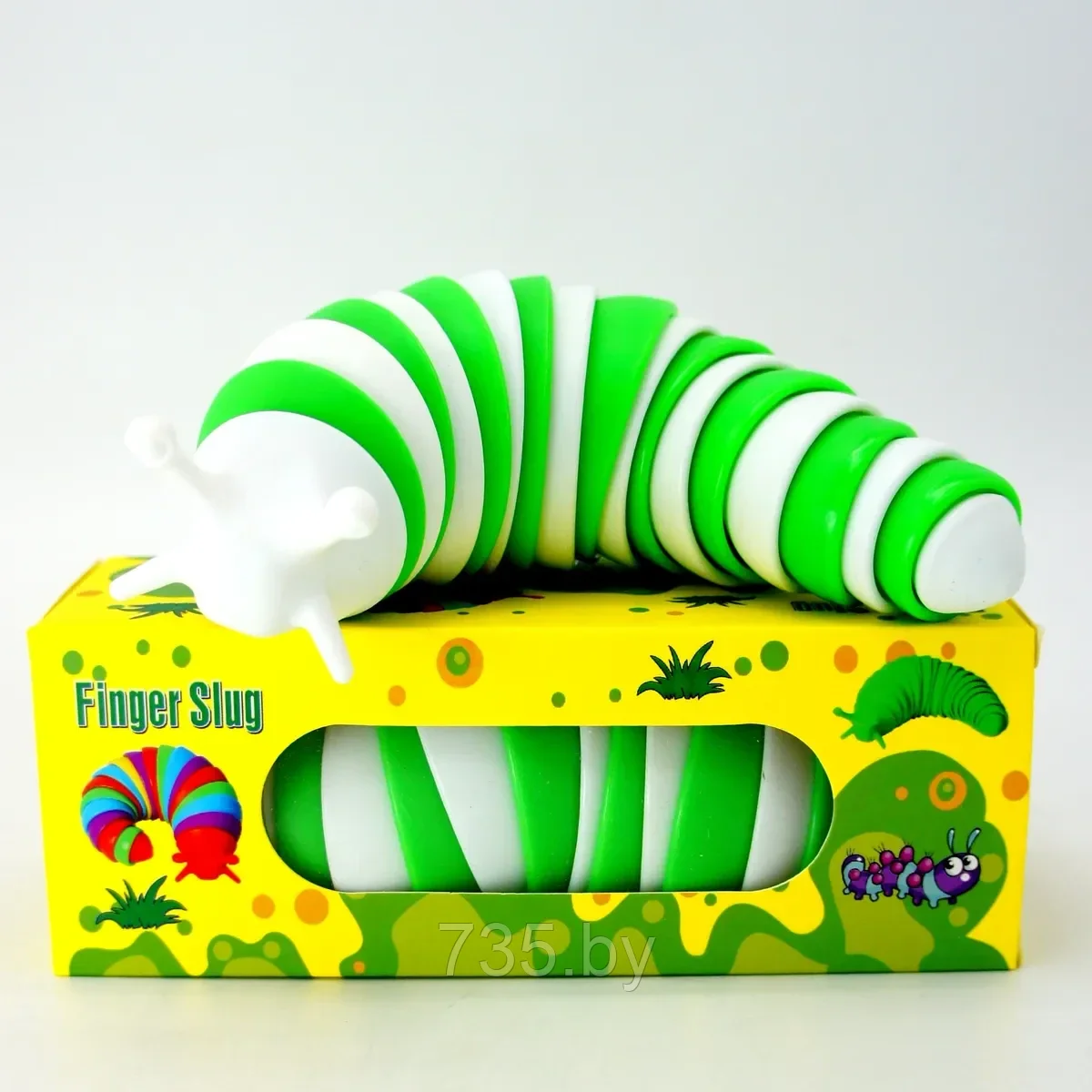 Игрушка антистресс Слизень Finger Slug / Погремушка гусеница / Развивающая игрушка 3D слизень - фото 7 - id-p176508596