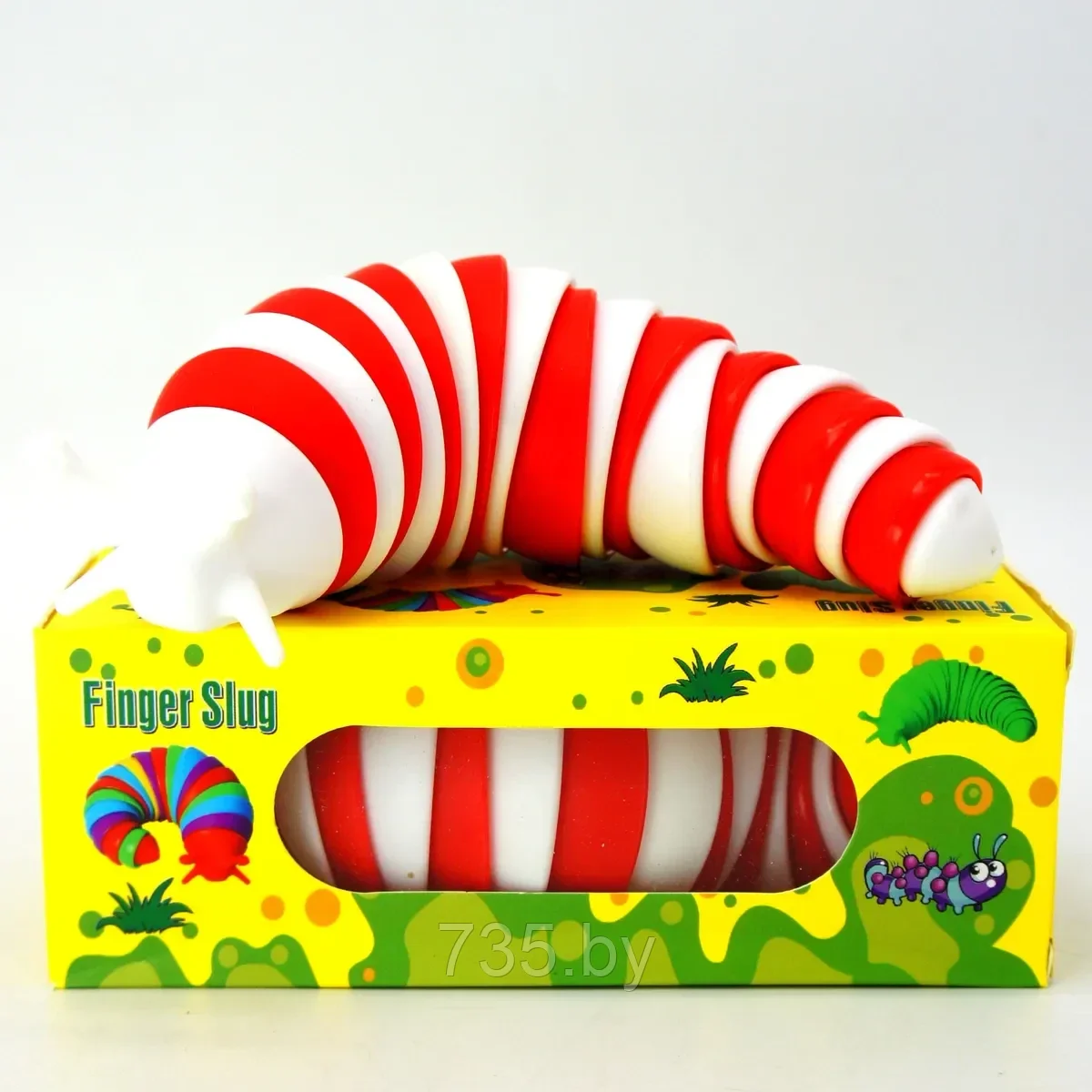 Игрушка антистресс Слизень Finger Slug / Погремушка гусеница / Развивающая игрушка 3D слизень - фото 6 - id-p176508596