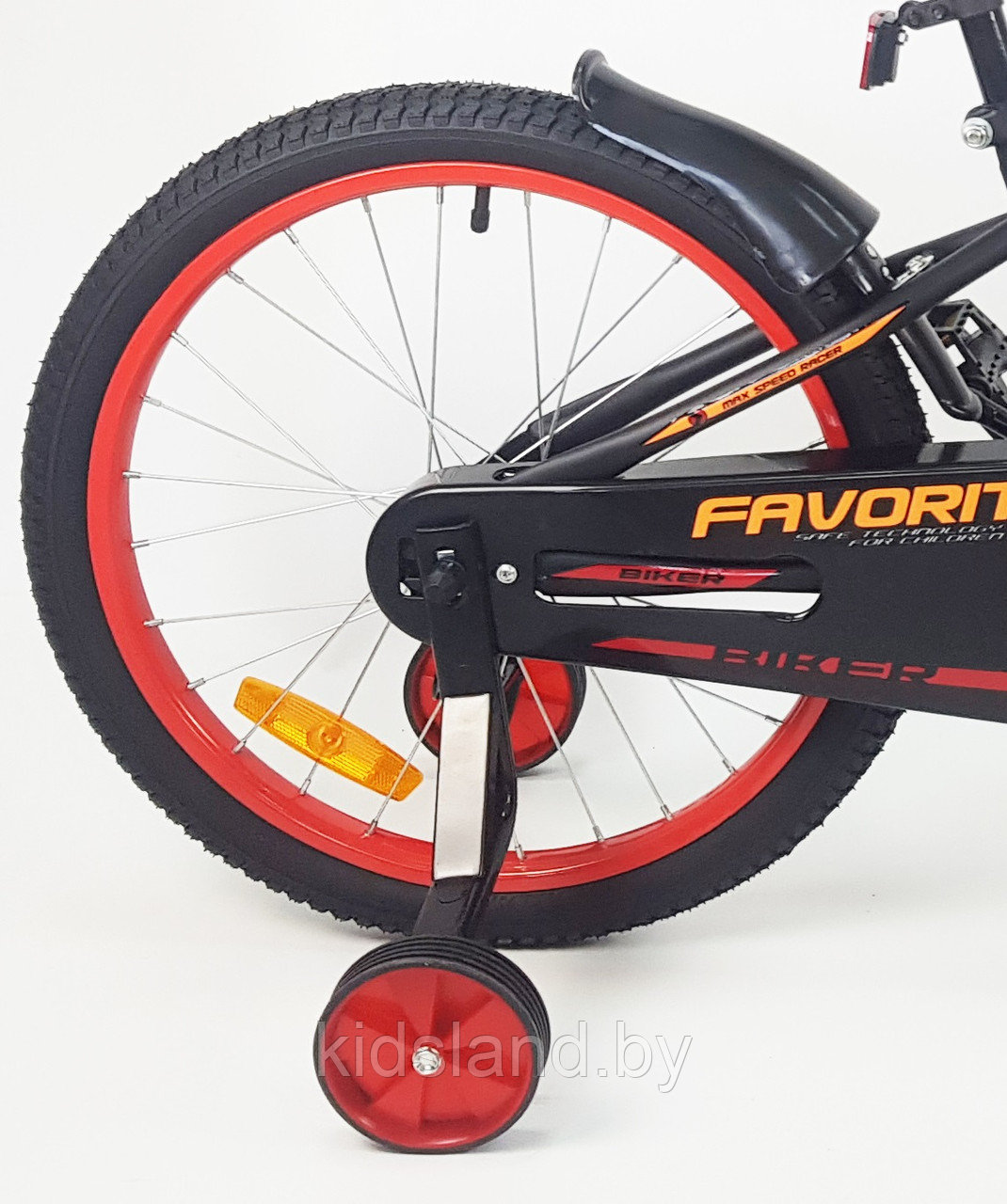Детский велосипед Favorit Biker 16'' красно-черный - фото 3 - id-p146195644