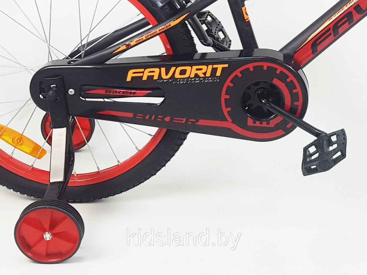 Детский велосипед Favorit Biker 16'' красно-черный - фото 4 - id-p146195644