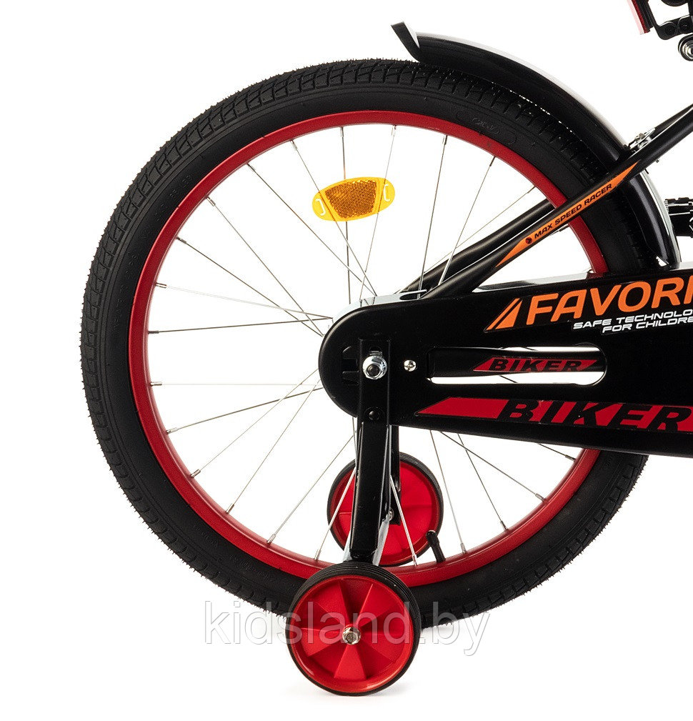 Детский велосипед Favorit Biker 16'' красно-черный - фото 4 - id-p146197395