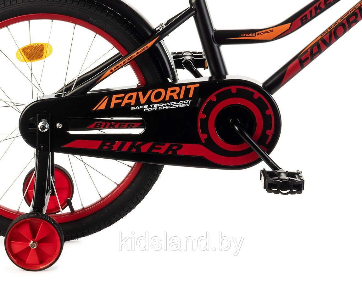 Детский велосипед Favorit Biker 16'' красно-черный - фото 5 - id-p146197395