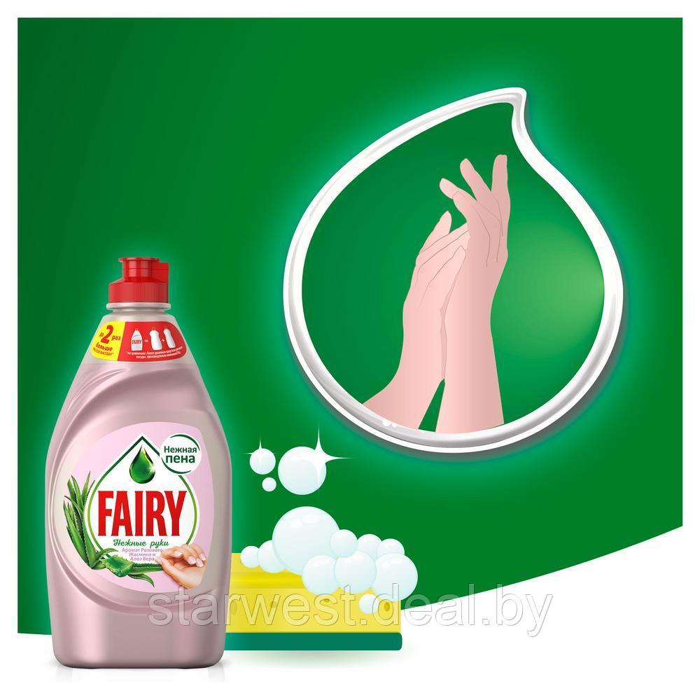 Fairy Нежные Руки Розовый Жасмин и Алоэ Вера 450 мл Средство / жидкость для мытья посуды - фото 6 - id-p176509343