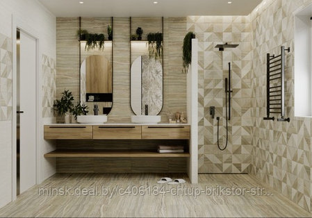 Керамическая плитка декор PALISSANDRO OASIS 1 оливковый 600Х300 мм Березакерамика, фото 2