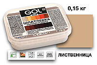 Шпатлевка акриловая по дереву (ДВП/ДСП/OSB, древесина, паркет, фанера) ЛИСТВЕННИЦА GOLwood Мастер (0,15кг)