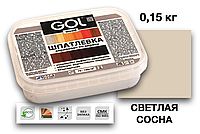 Шпаклевка акриловая по дереву (ДВП/ДСП/OSB, древесина, паркет, фанера) СВЕТЛАЯ СОСНА GOLwood Мастер (0,15кг)