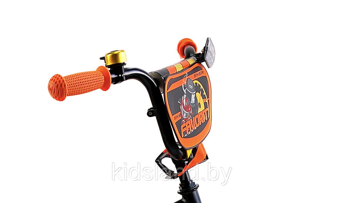 Детский велосипед Favorit Biker 18'' оранжево-черный - фото 2 - id-p146198705