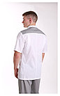Медицинский костюм, мужской (цвет серый, белый), фото 2