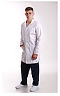 Медицинский халат, мужской (без отделки, цвет белый), фото 4