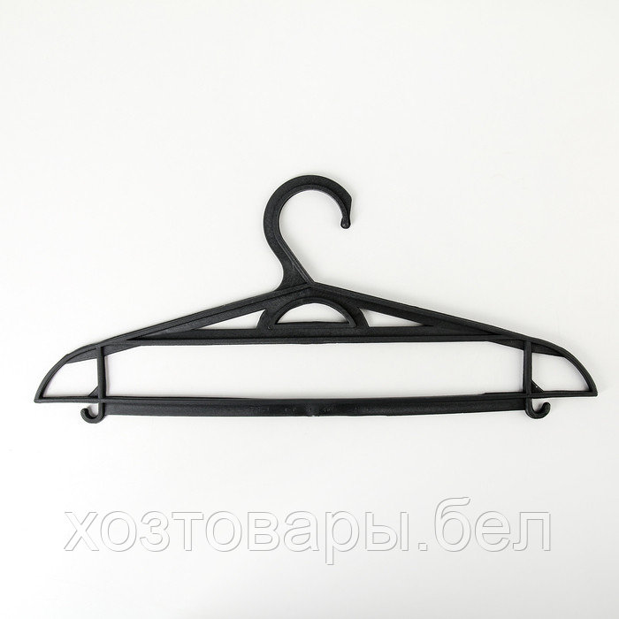 Вешалка-плечики размер 46-48 пластик, блузочные, цвет черный - фото 1 - id-p176524158